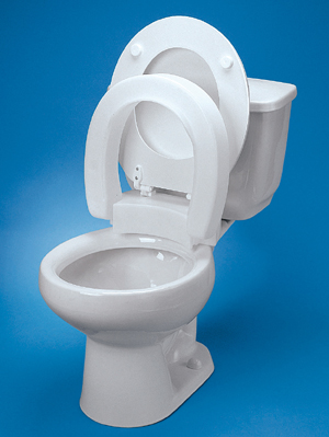Raised Toilet Seat, Extra Wide Raised Toilet Seat with Handles, 5 inch Elevated Toilet Seat Riser with Adjustable Legs for Elongated or Standard